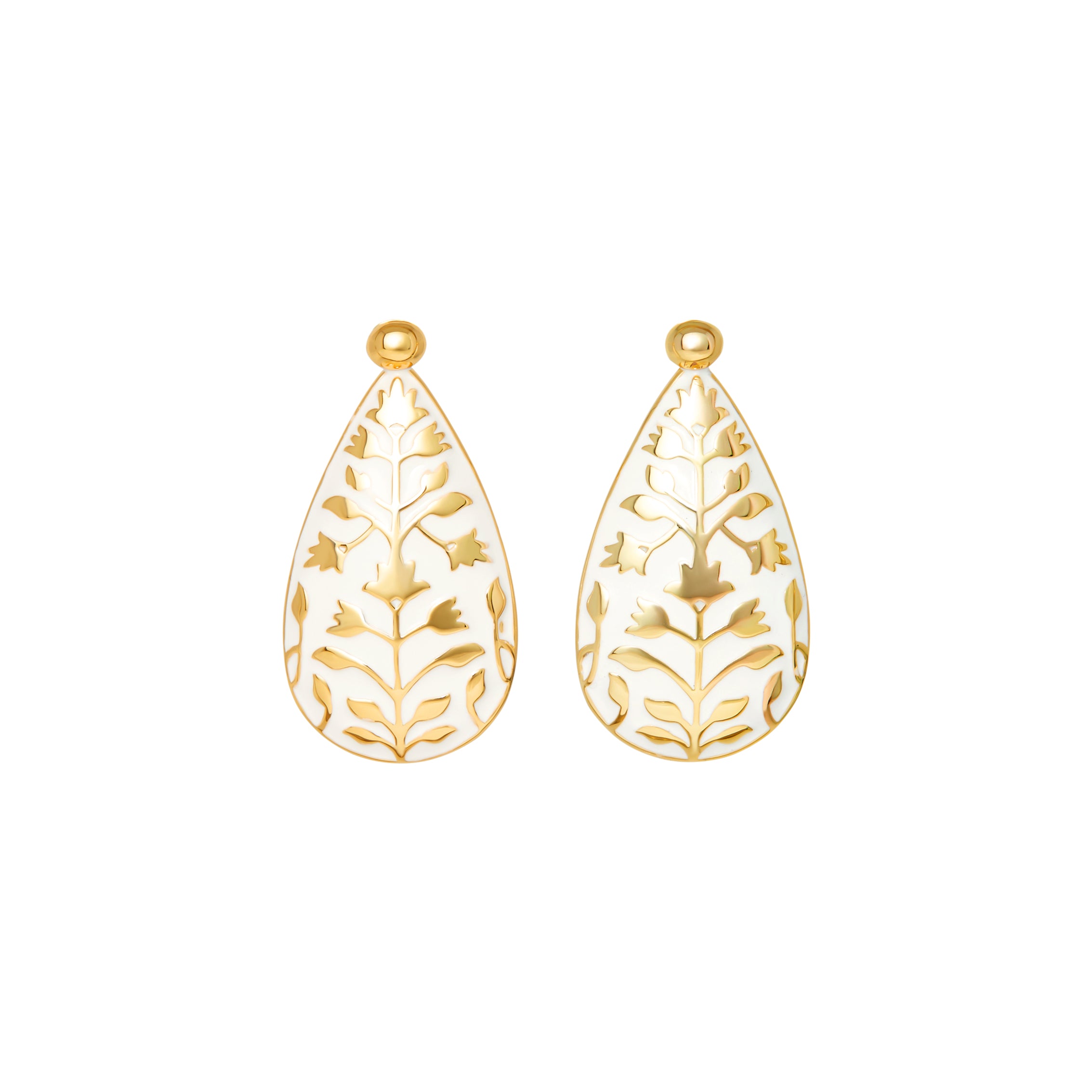 Meena Drop Earrings - Ivory