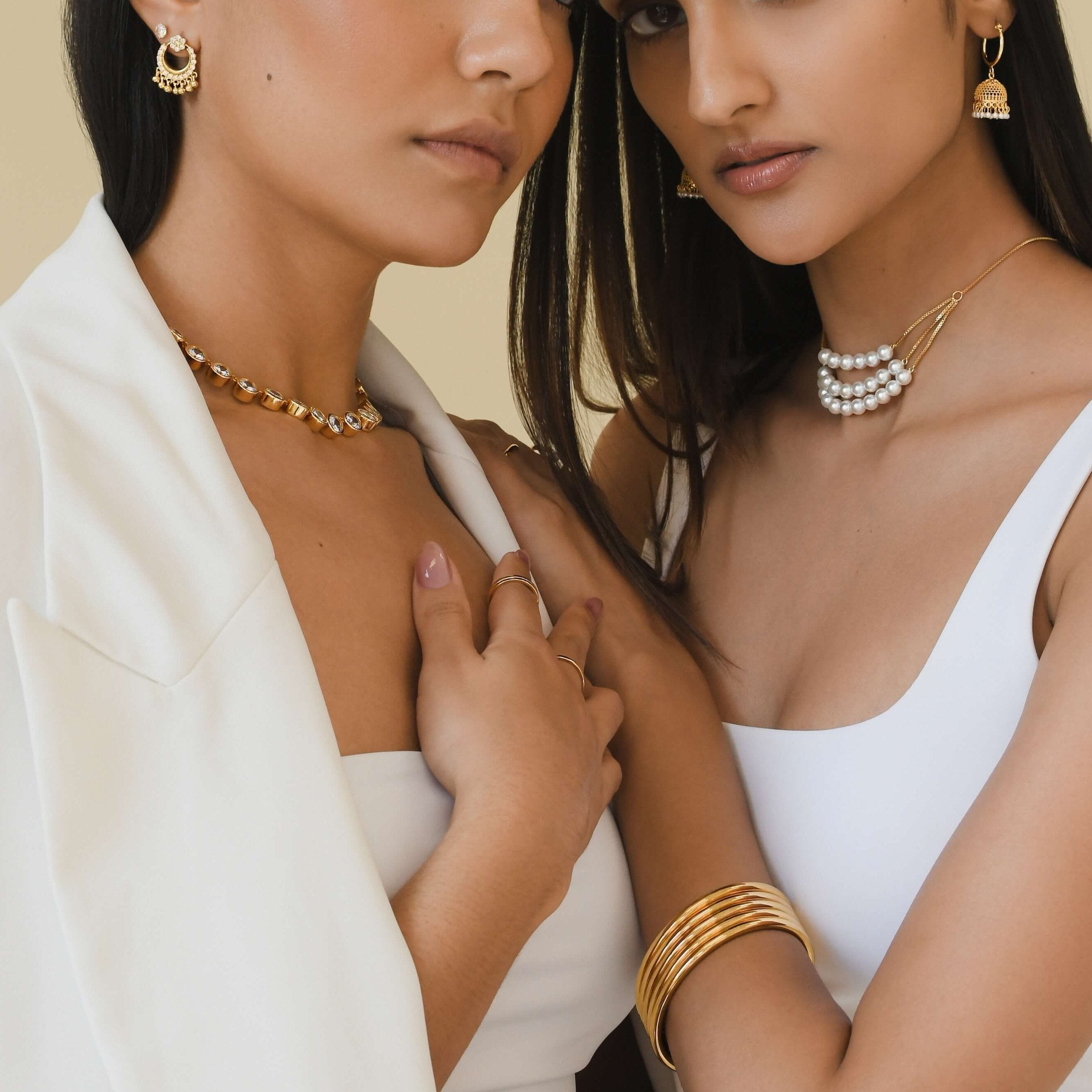 Micro Stone Chandbali Earrings