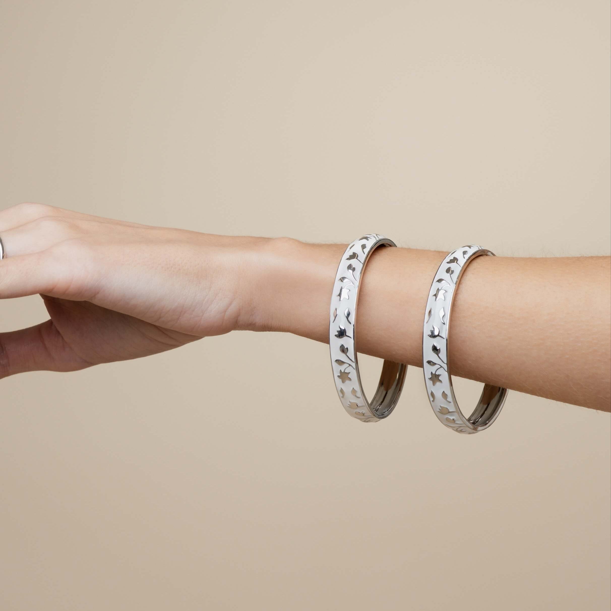 Meena Bangles (2 pack) - Ivory