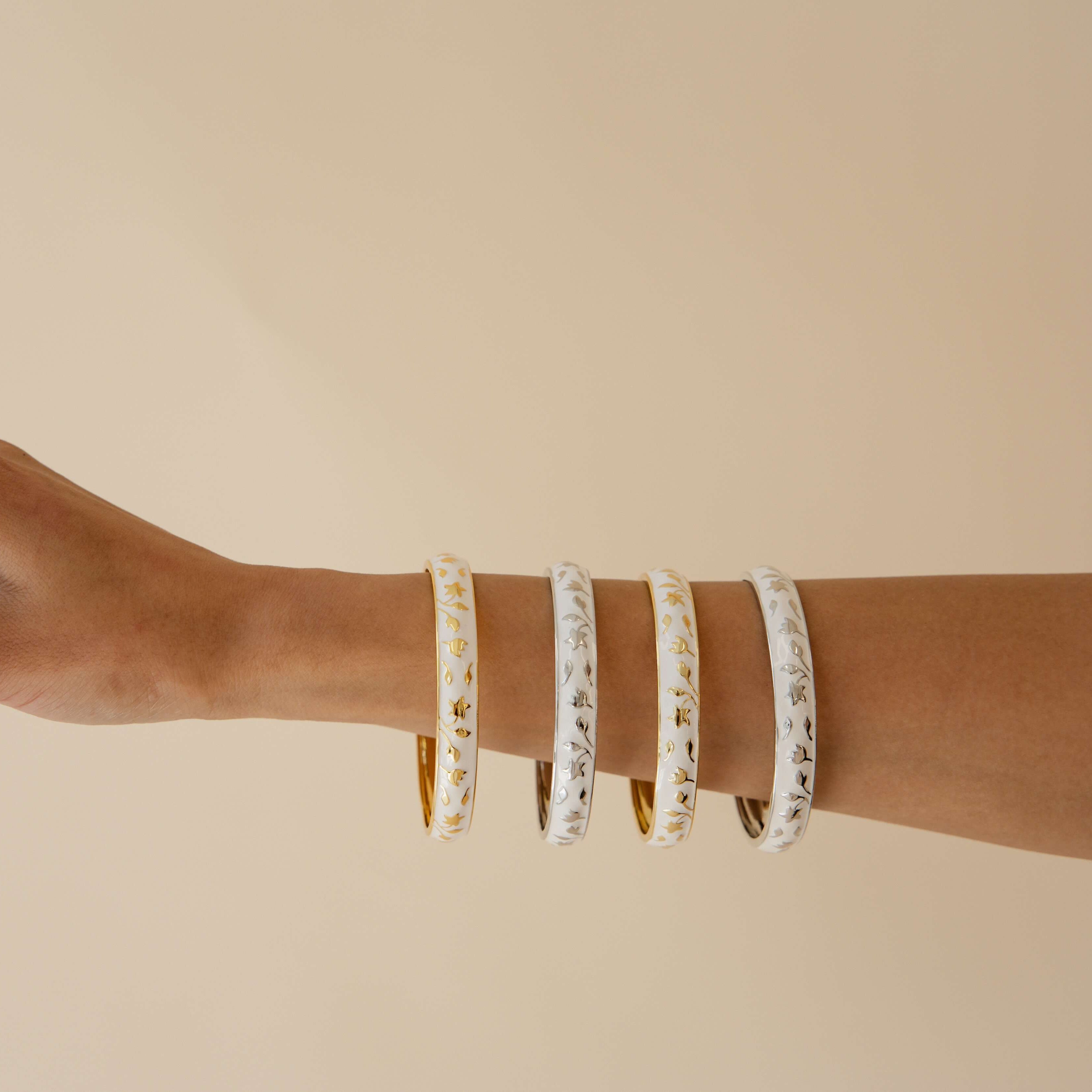 Meena Bangles (2 pack) - Ivory