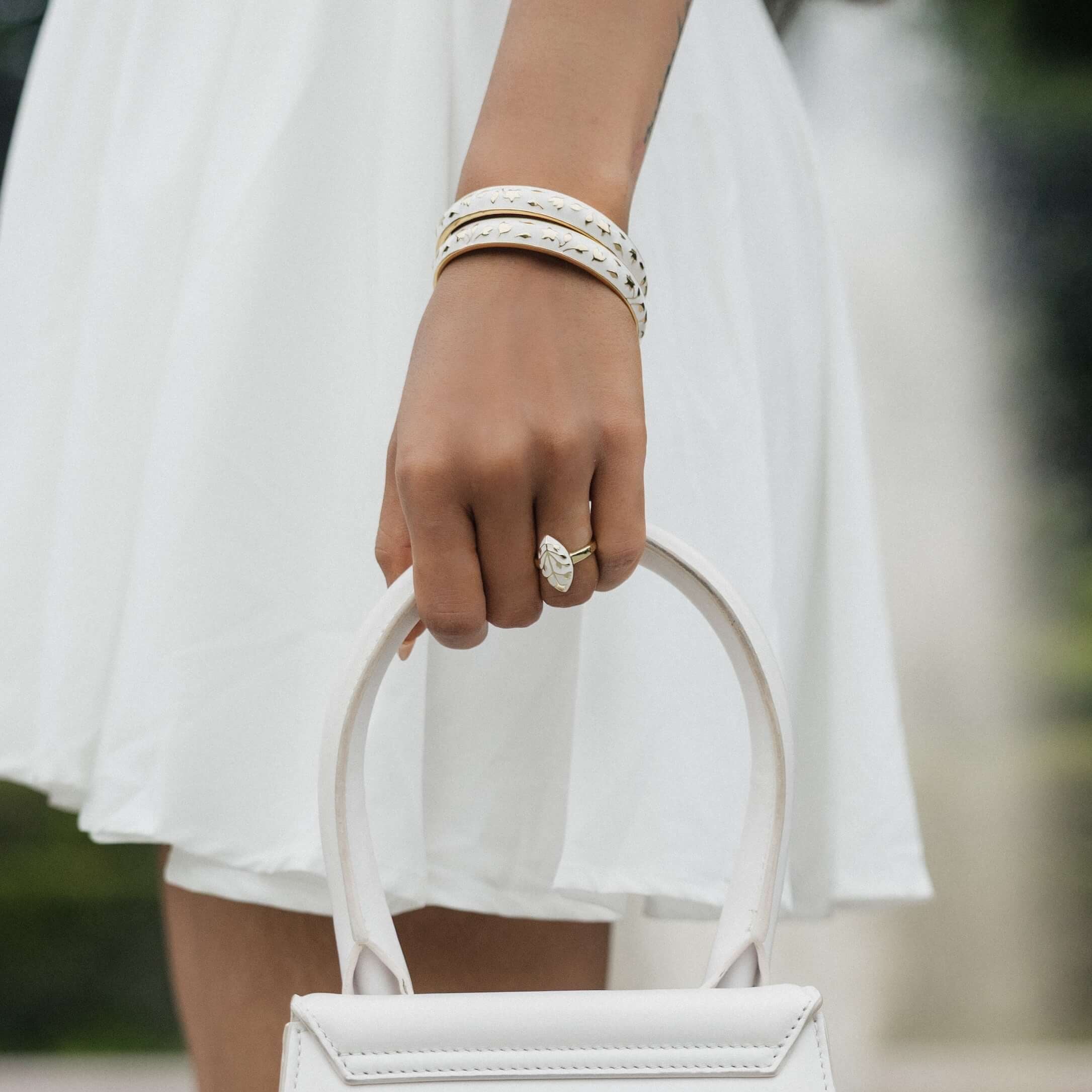 Meena Bangles (2 pack) - Ivory