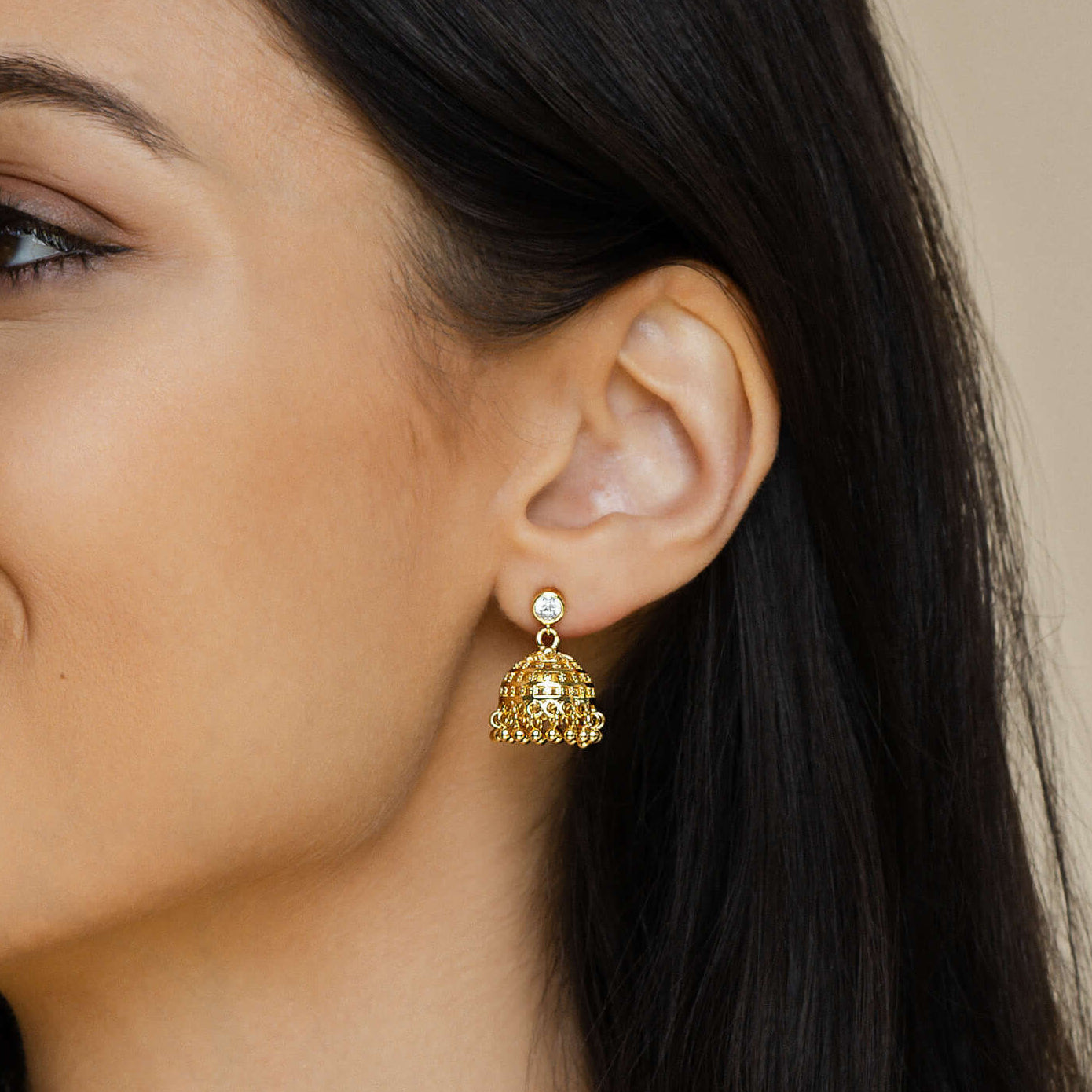 Baby Jhumka Stone Stud