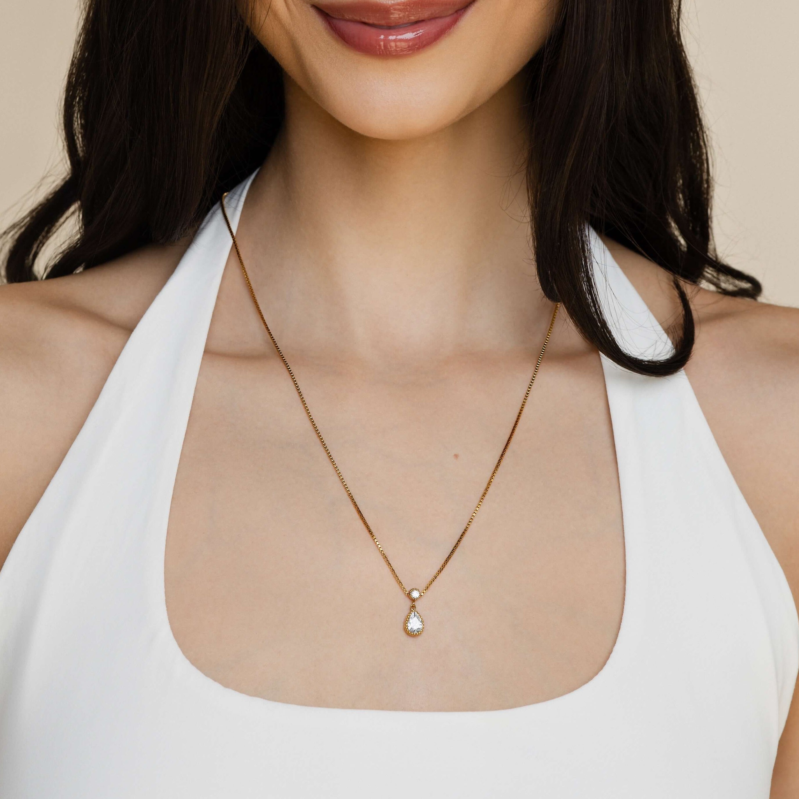 Rekha Pear Pendant Necklace