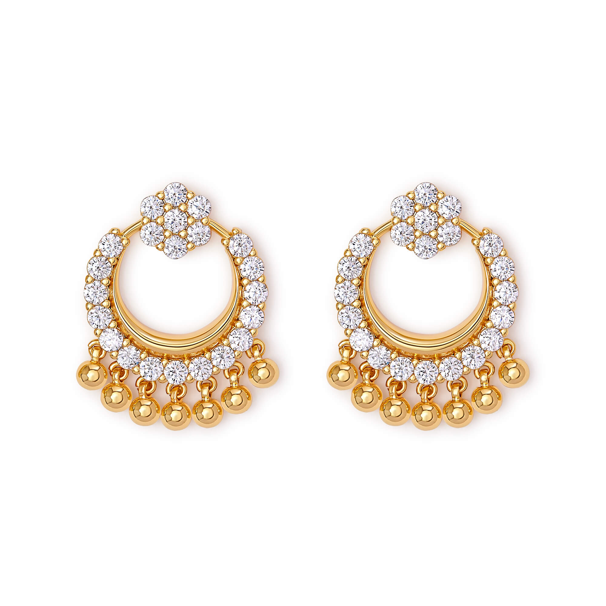 Baby Stone Chandbali Earrings