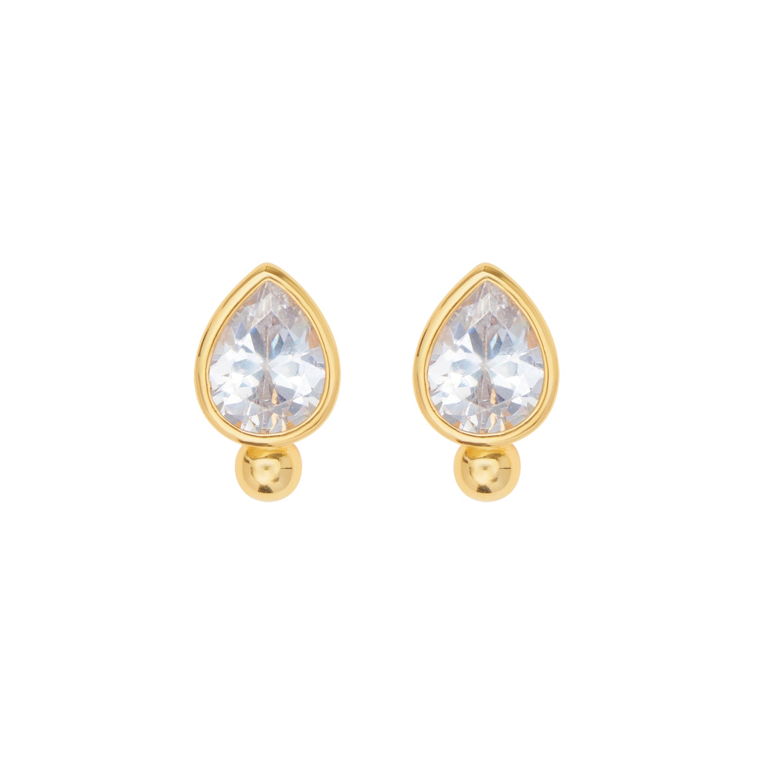 Classic Pear Stud Earrings