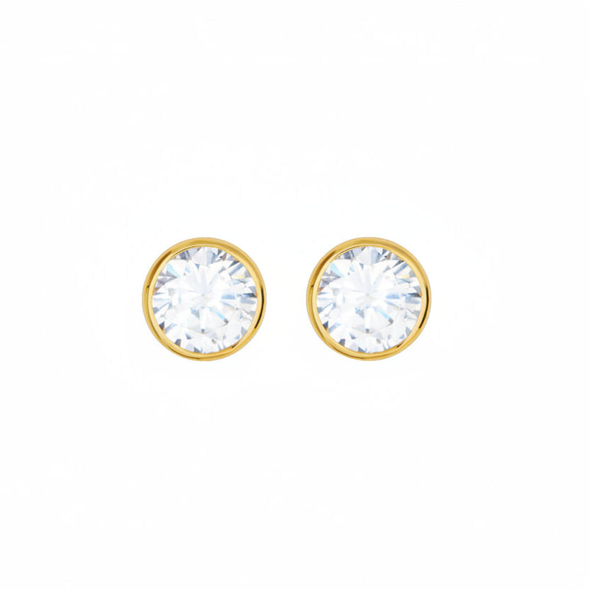 Classic Round Stud Earrings