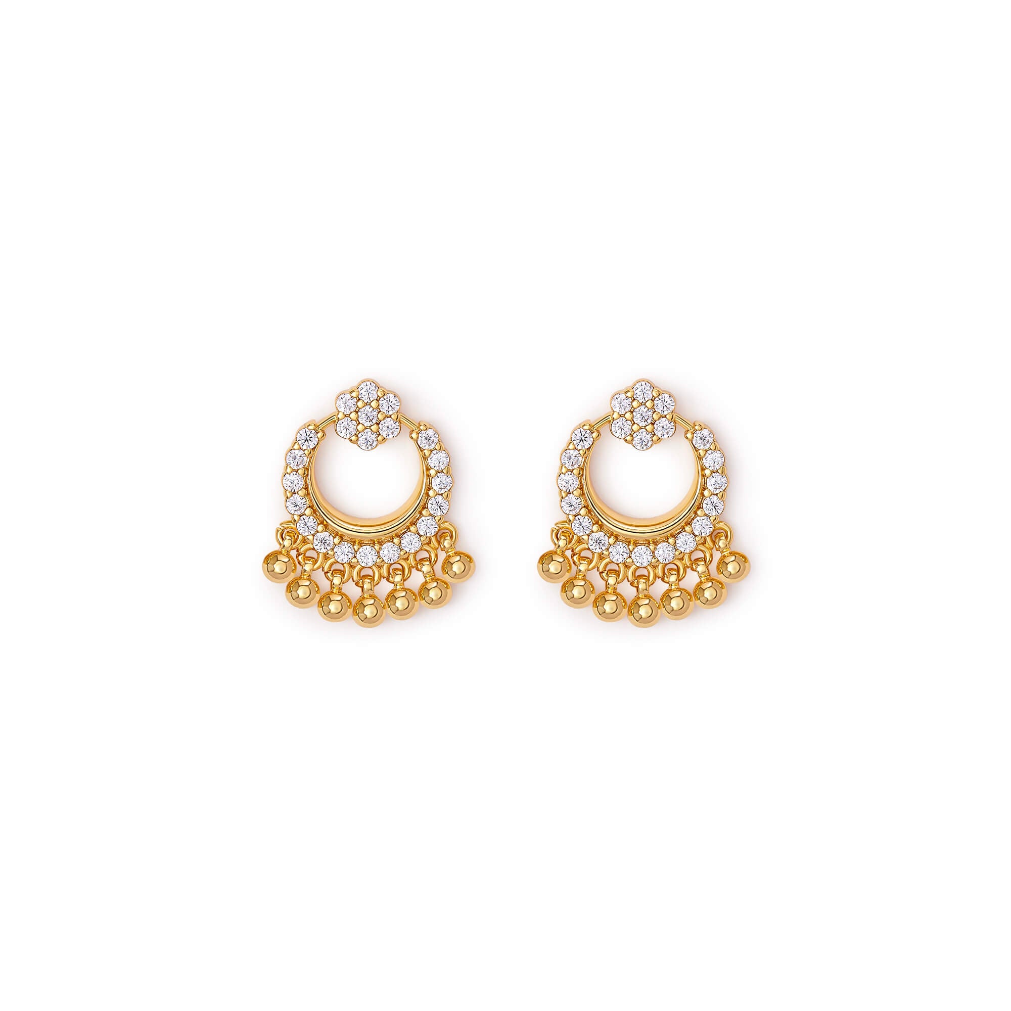 Micro Stone Chandbali Earrings