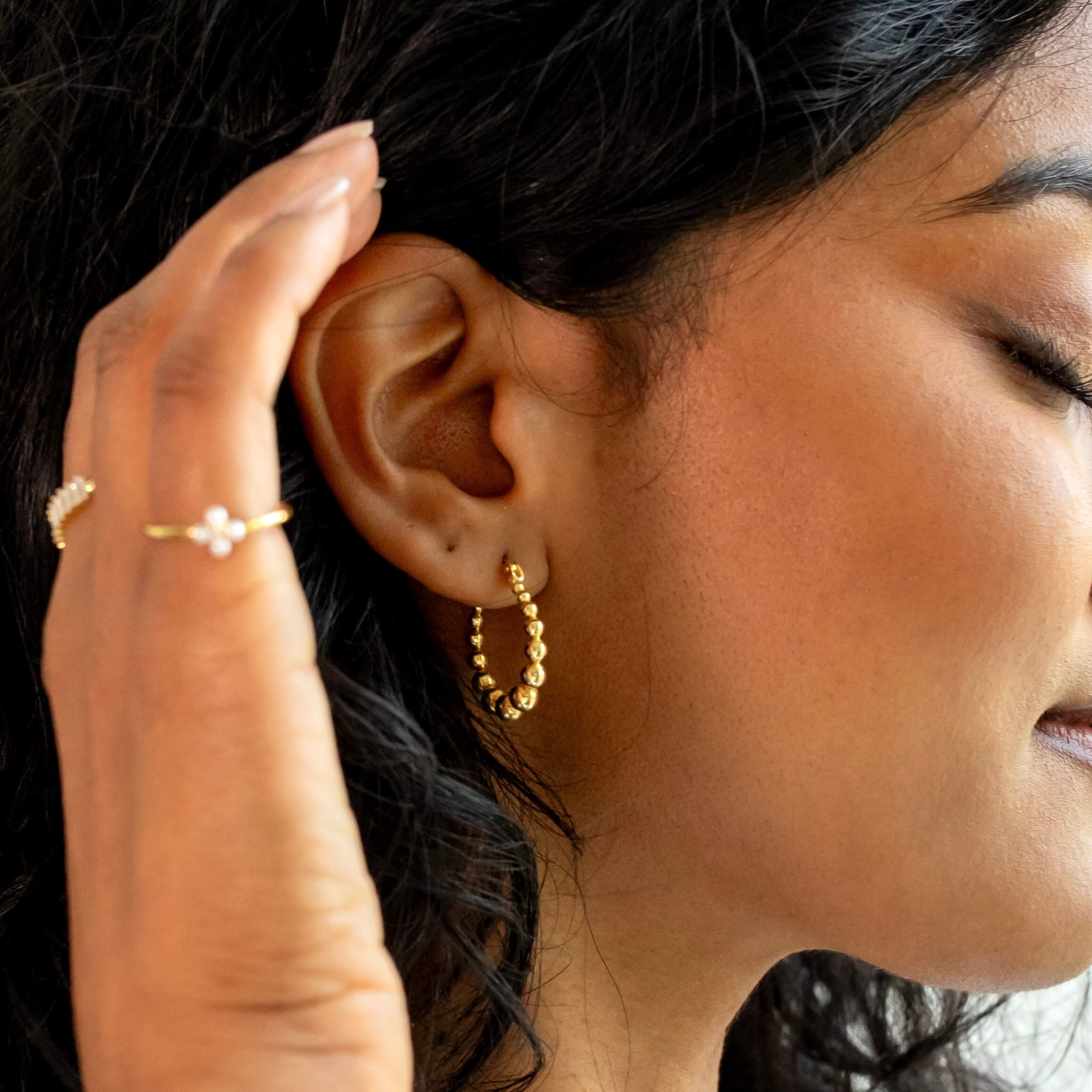 Beaded Hoop Earrings