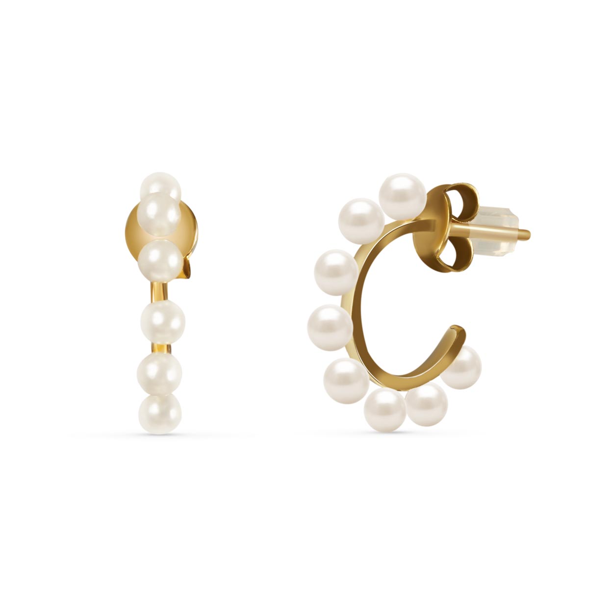 Pearly Whites Set (Earrings, Anklets & Ring)
