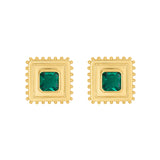 Farrah Earrings - Emerald