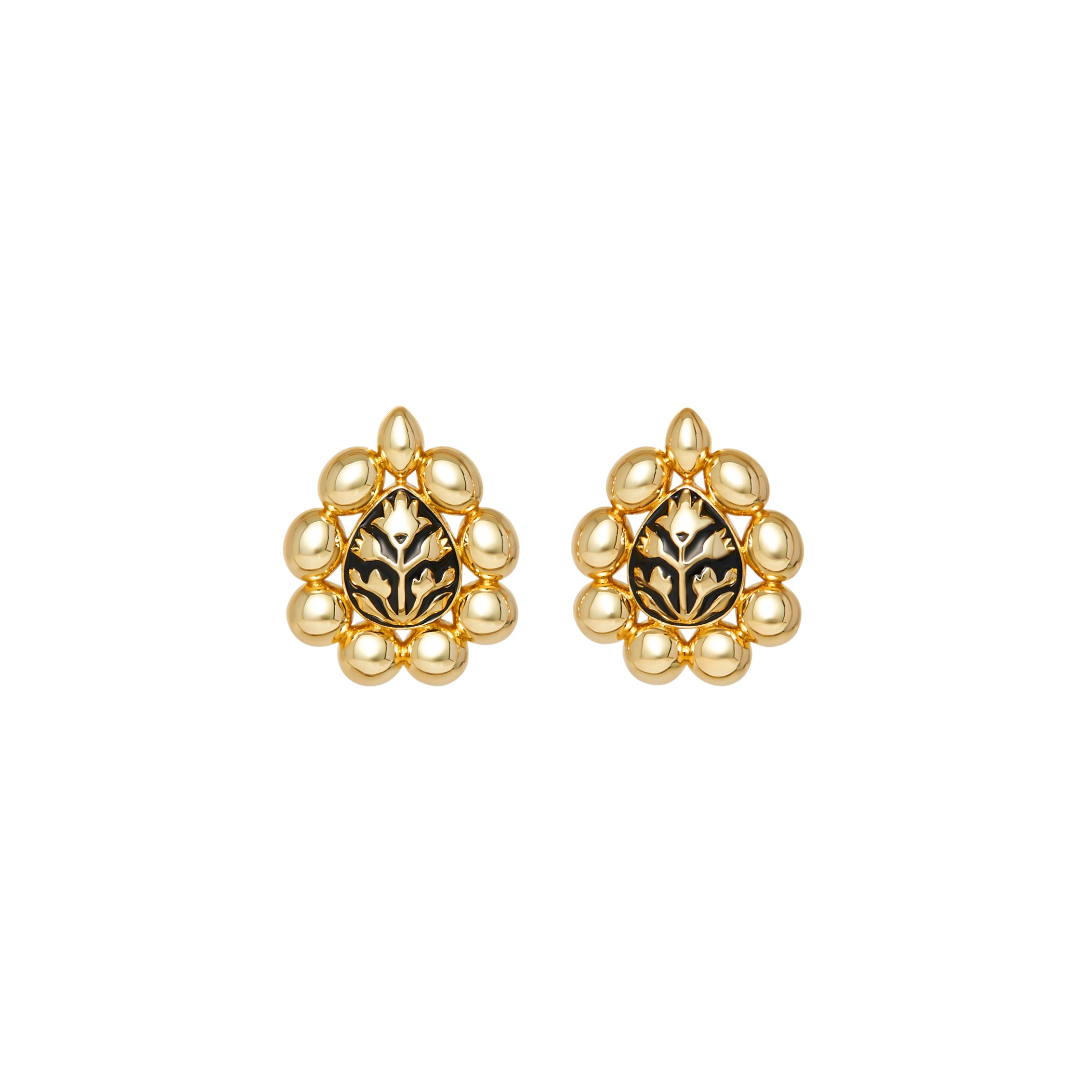 Meena Bloom Earrings - Noir
