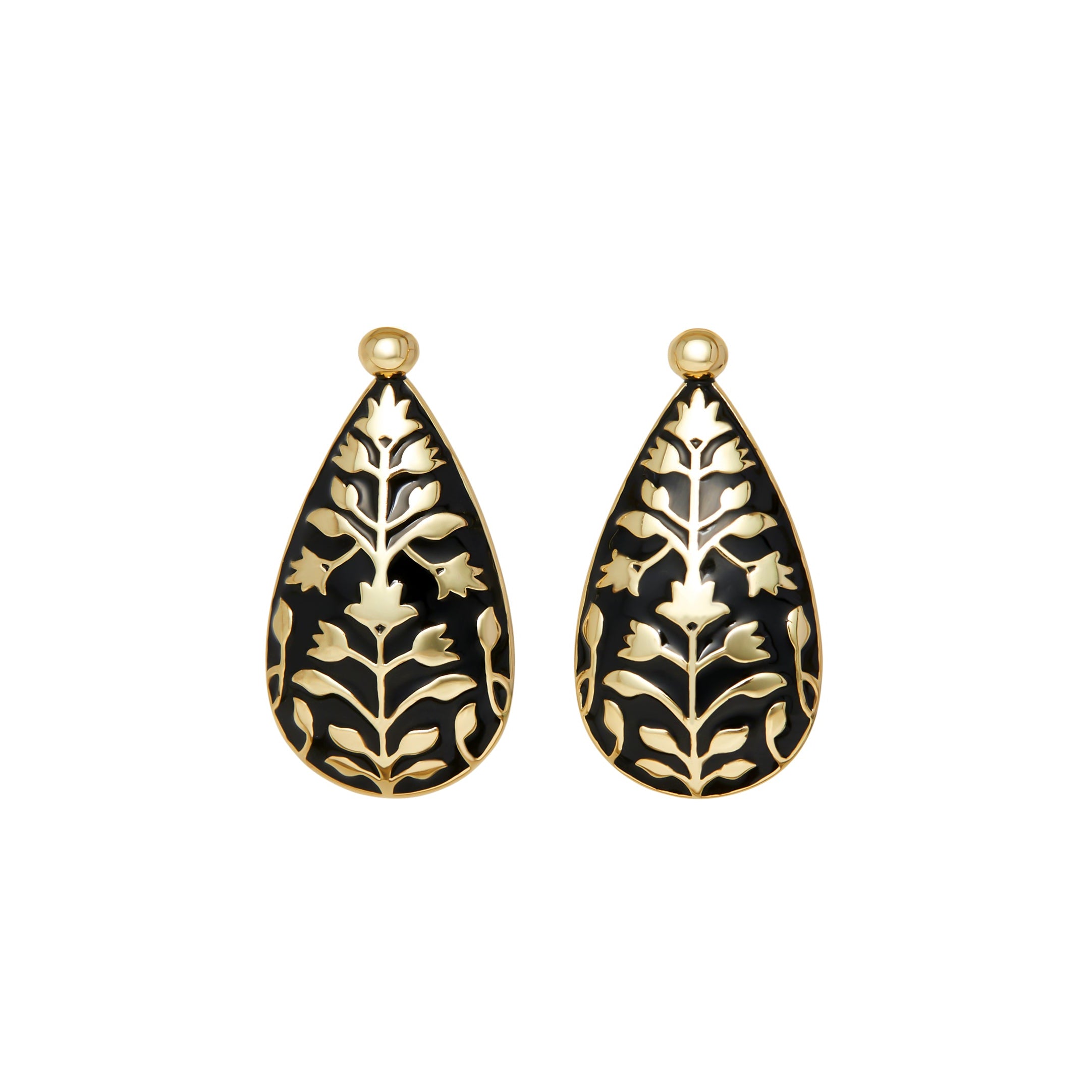 Meena Drop Earrings - Noir