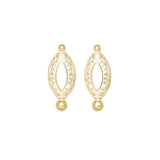 Meena Marquise Earrings - Ivory
