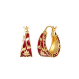Meena Hoop Earrings - Poppy