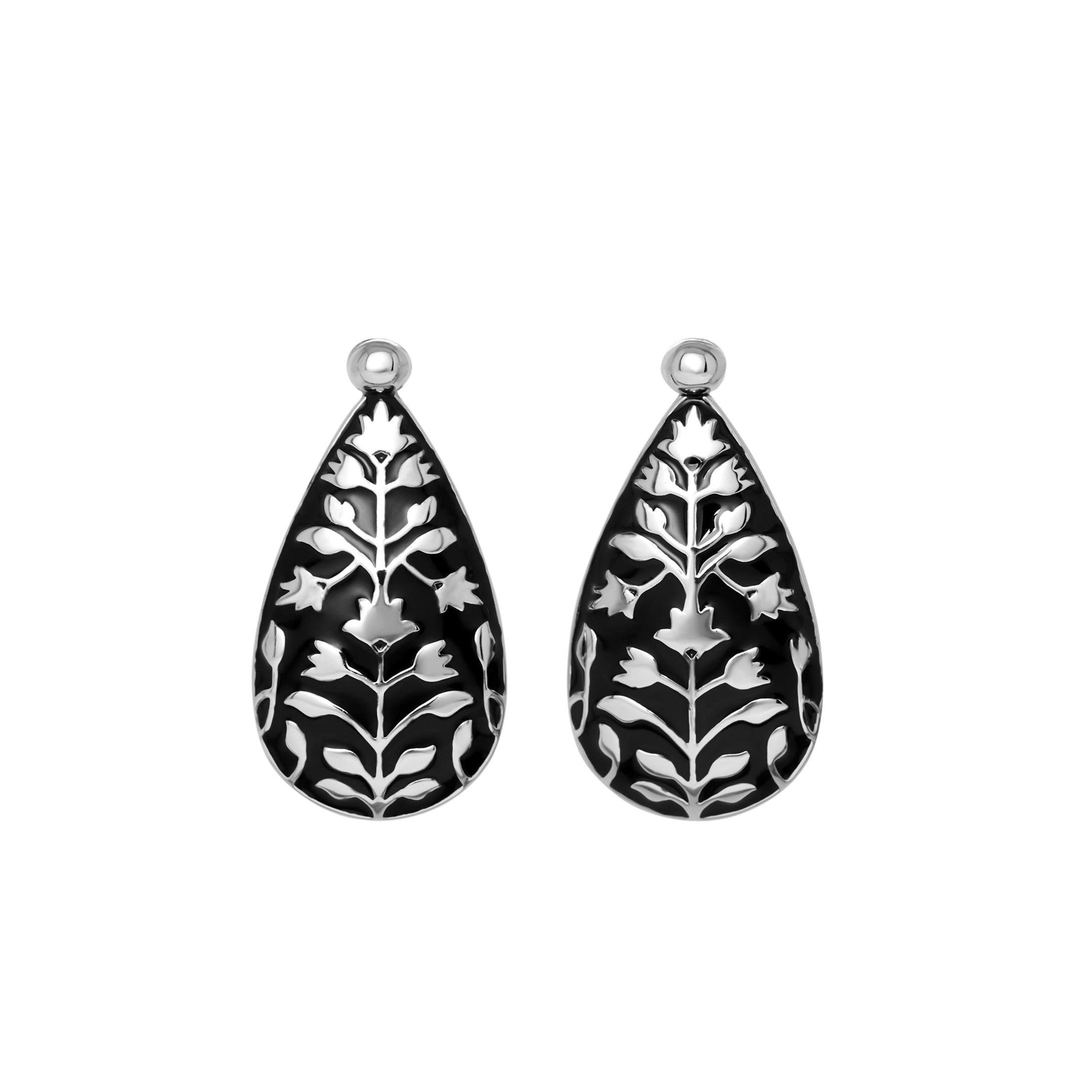 Meena Drop Earrings - Noir