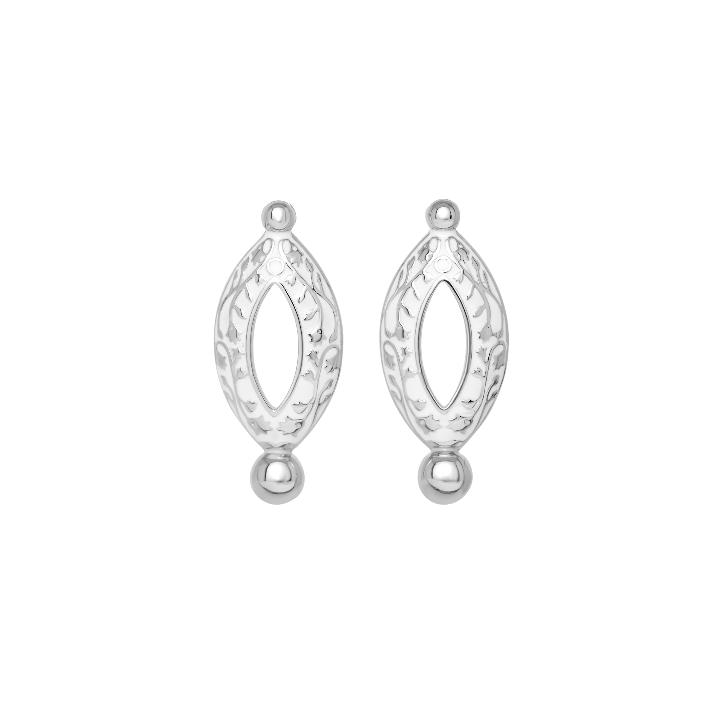 Meena Marquise Earrings - Ivory