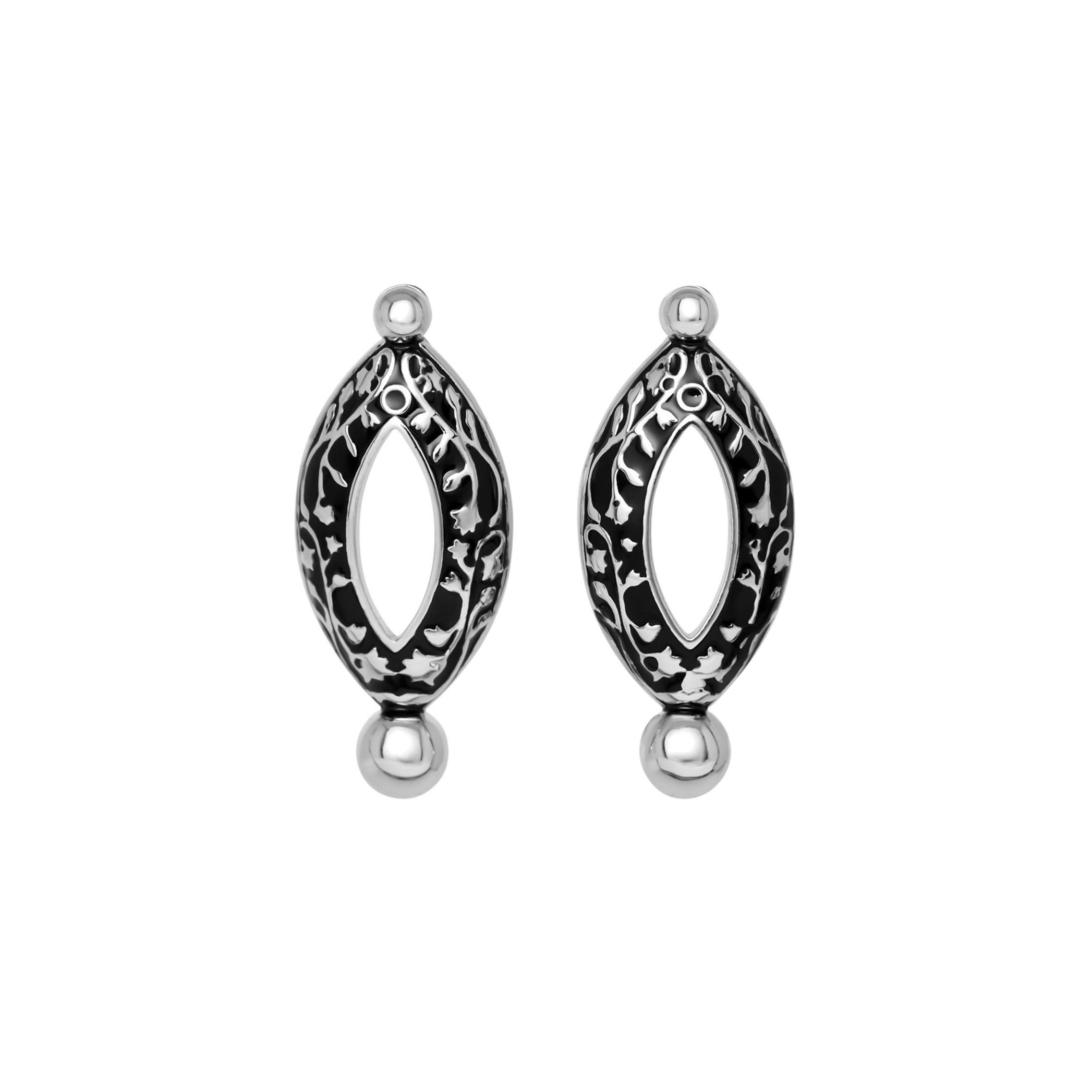 Meena Marquise Earrings- Noir