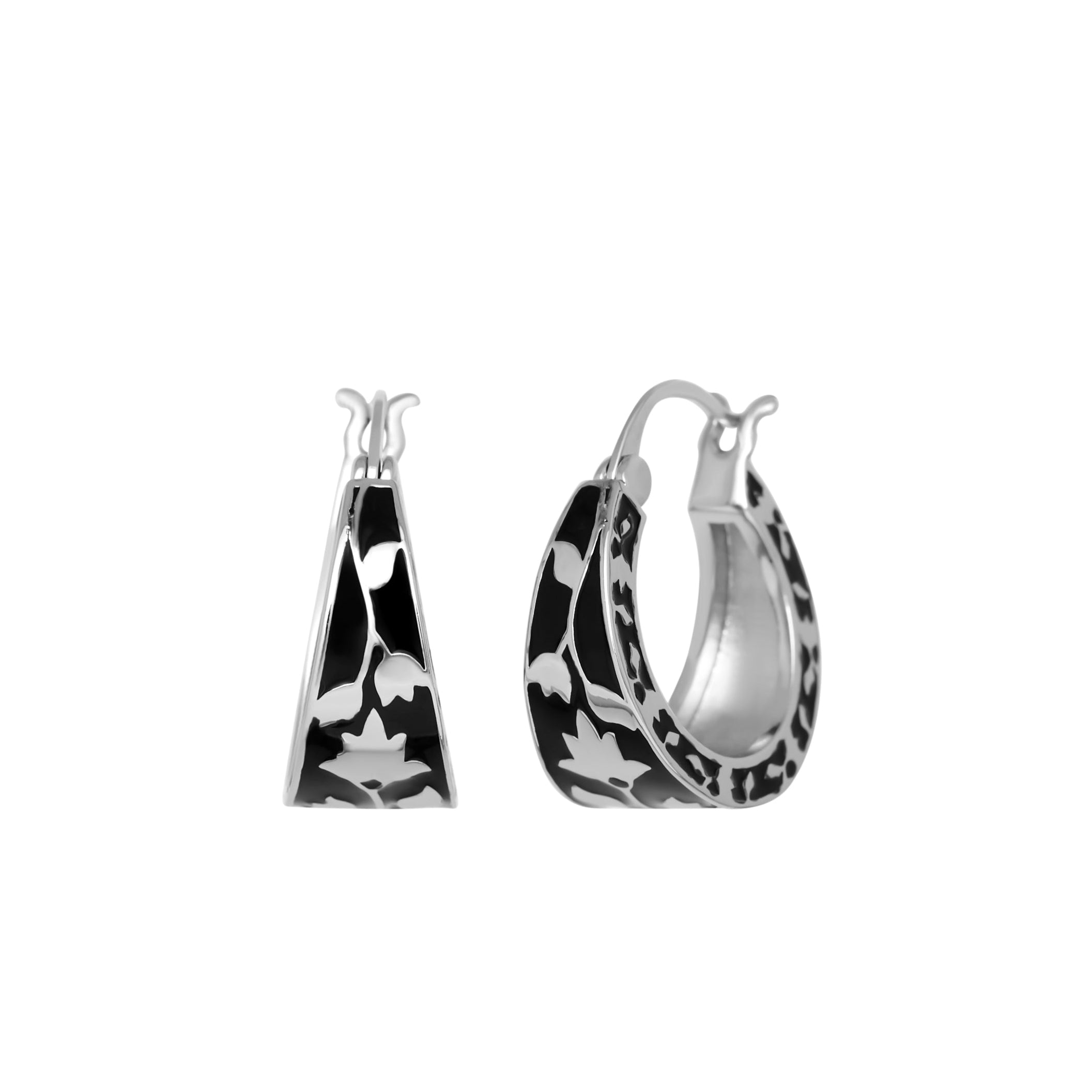 Meena Hoop Earrings - Noir