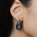 Meena Drop Earrings - Noir