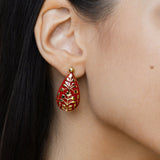 Meena Drop Earrings - Poppy