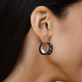 Meena Hoop Earrings - Noir