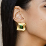 Farrah Earrings - Emerald