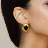Rani Gem Earring - Onyx