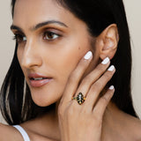 Meena Marquise Ring - Noir