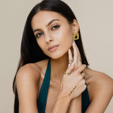 Farrah Earrings - Emerald
