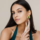 Farrah Earrings - Emerald