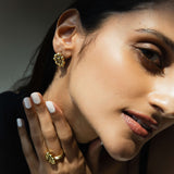 Meena Bloom Earrings - Noir