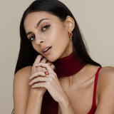 Meena Marquise Earrings - Poppy