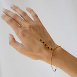 Suhana Hand Chain - Emerald