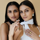 Meena Drop Earrings - Ivory