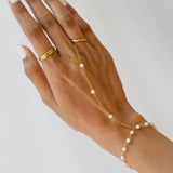 Pearly White Hand Chain