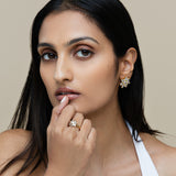 Micro Polki Fleur Ring