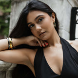 Meena Drop Earrings - Noir