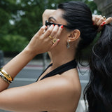 Meena Drop Earrings - Noir