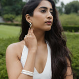 Meena Marquise Earrings - Ivory