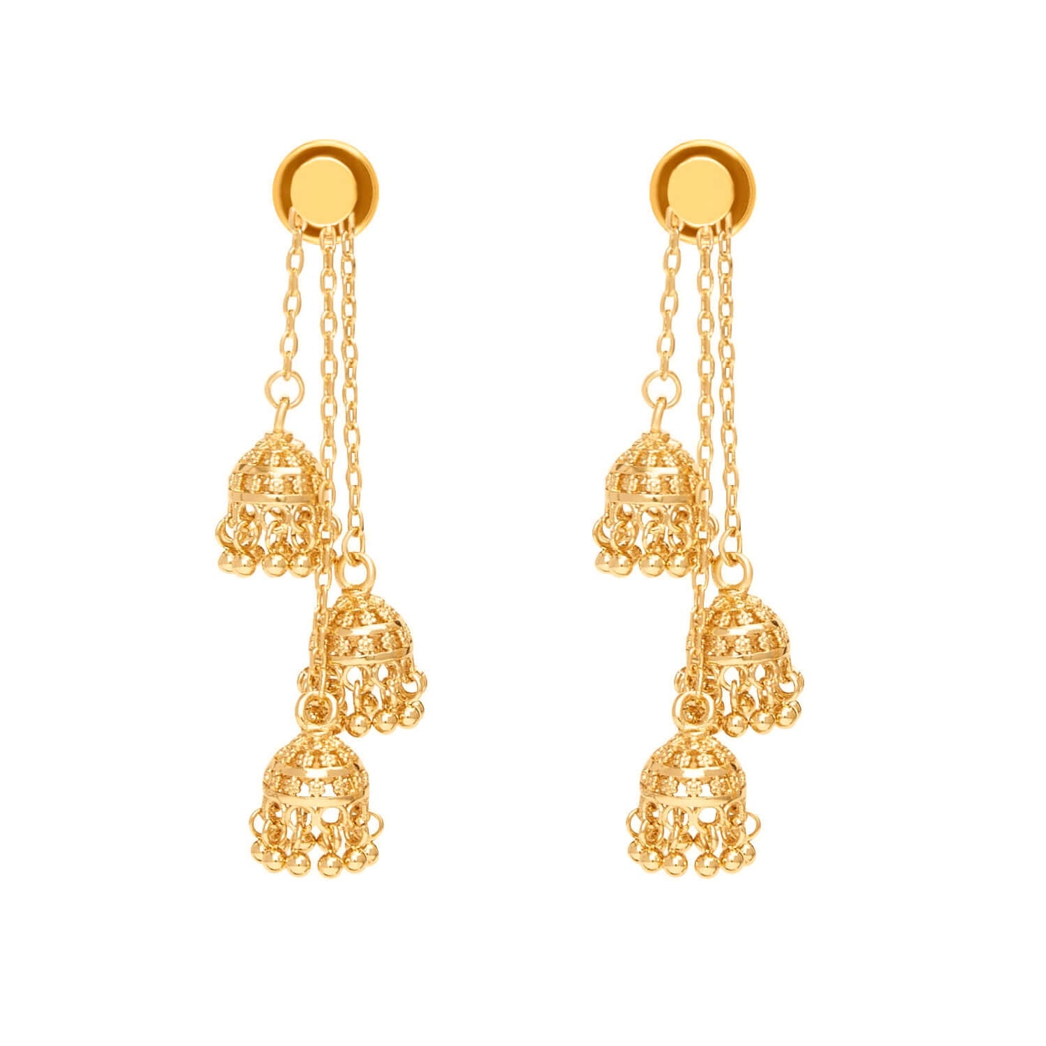 Micro Jhumka Trio Earrings