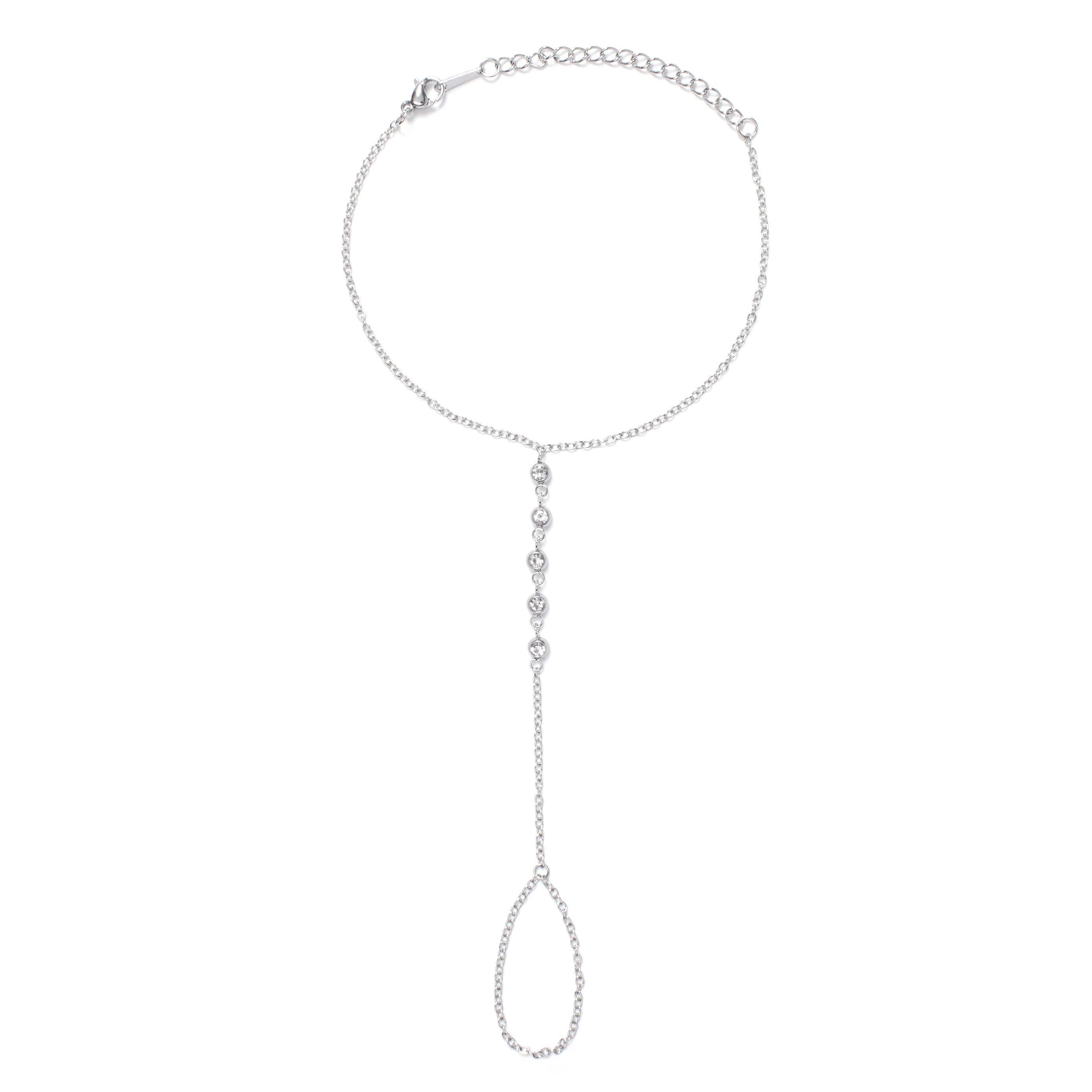Suhana Hand Chain - Crystal