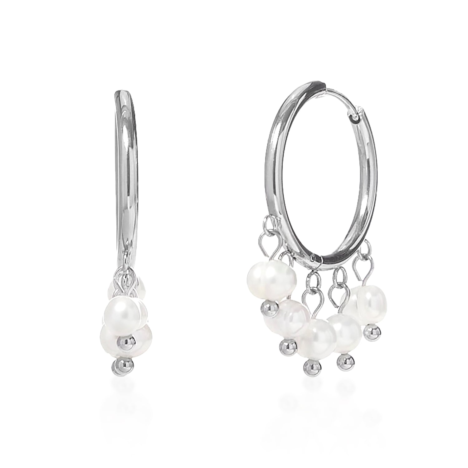 Pearly Hoop Earrings