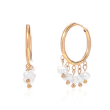 Pearly Hoop Earrings