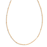 full length of minimalist gold chain