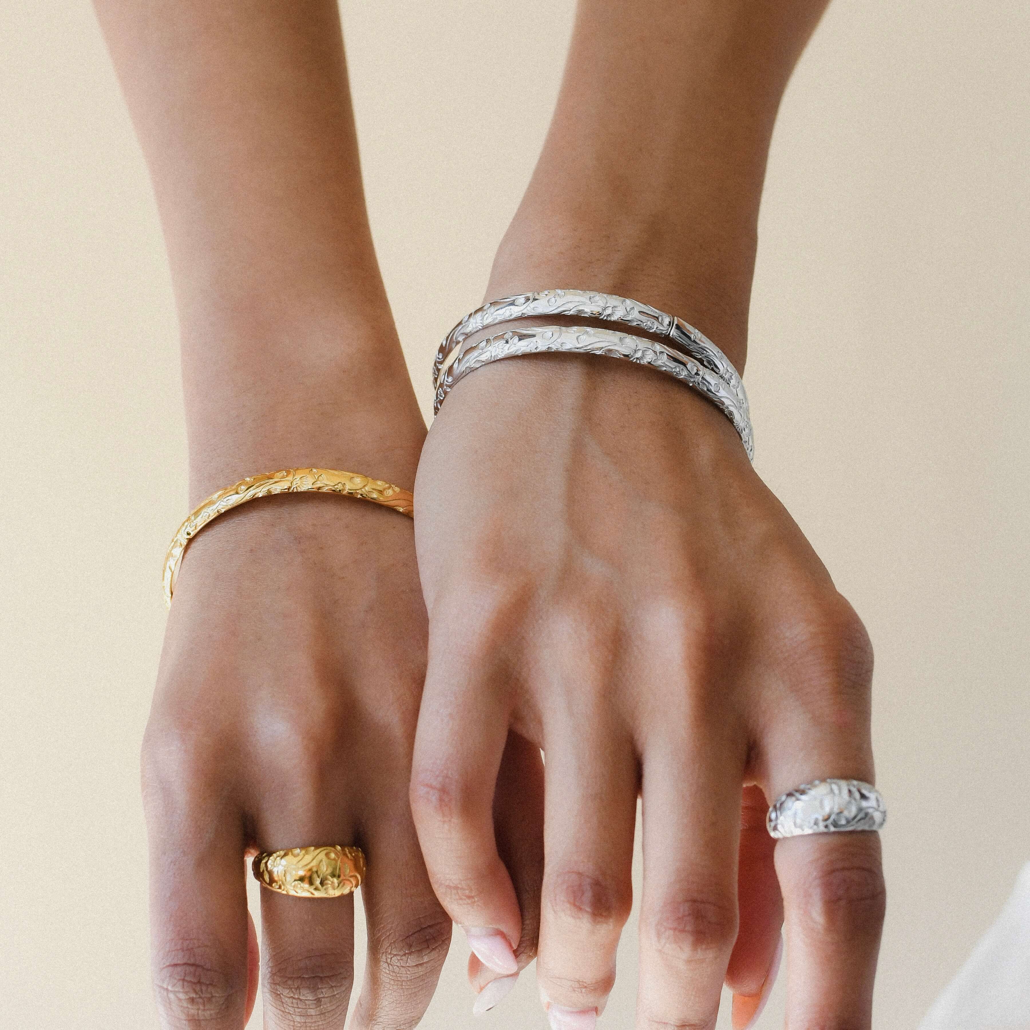 18k Yellow Gold Filled Solid Flat Bangle – 5mm – Ladies Small 60mm – Ejewellery Gallery