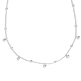full silver beaded chain 