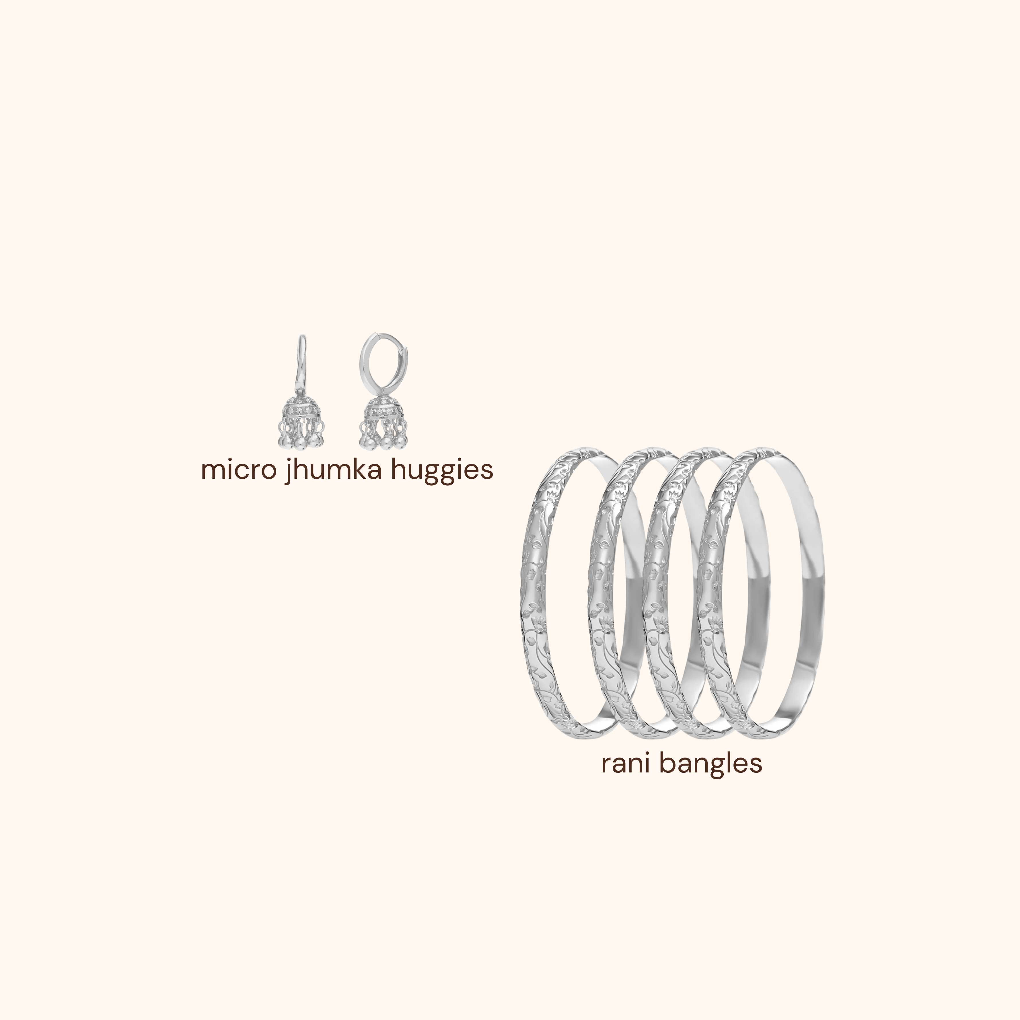 Micro Jhumka Huggie Icon Bundle