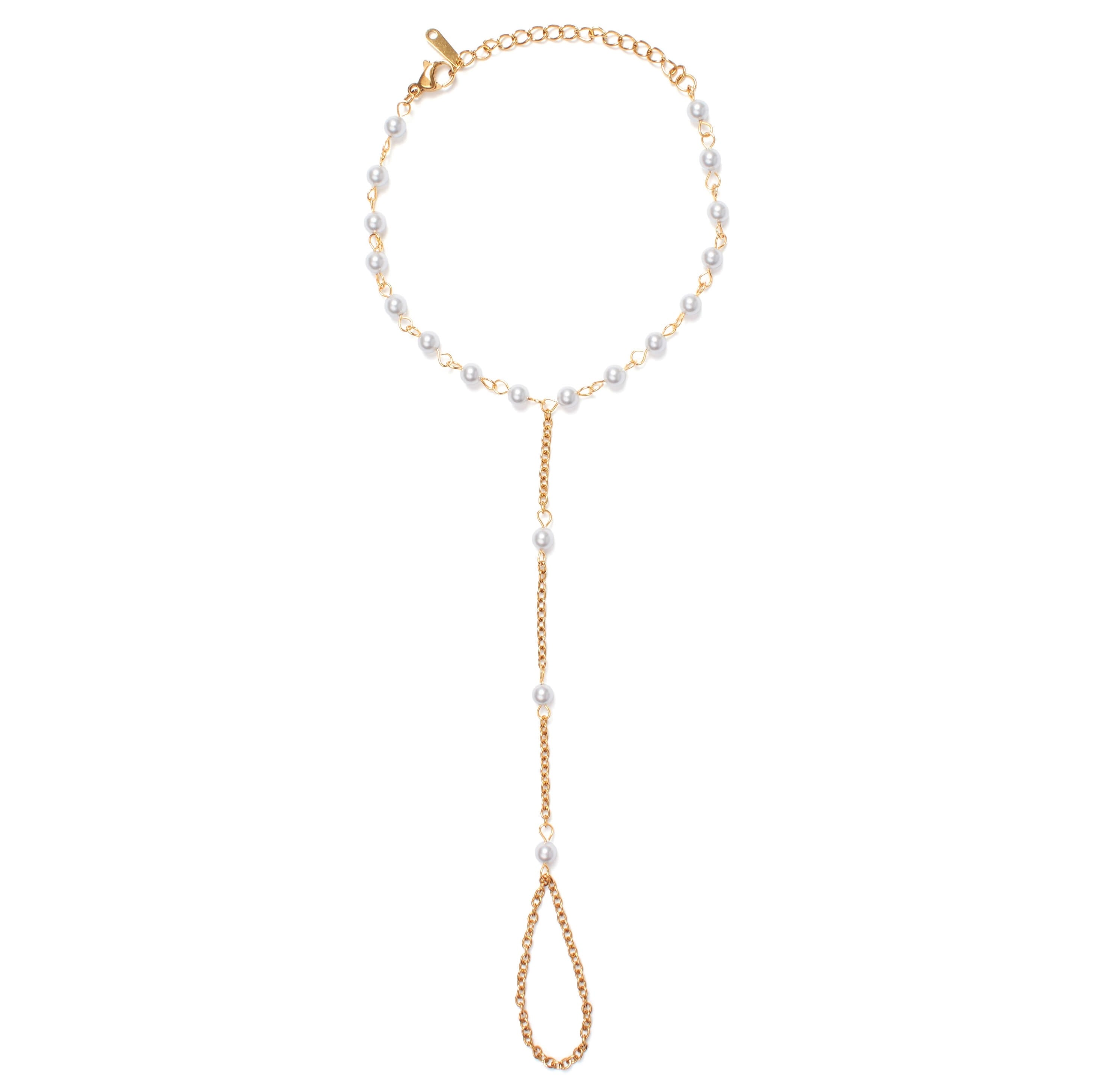Pearly White Hand Chain