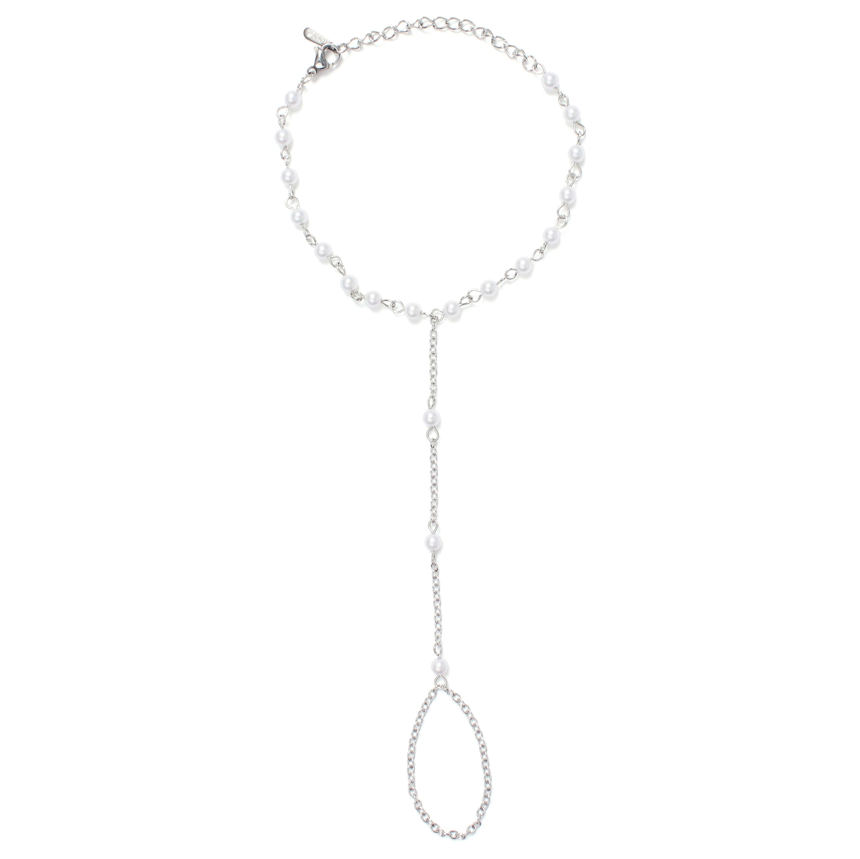 Pearly White Hand Chain