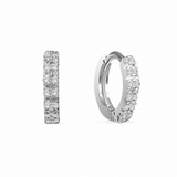 Classic Stone Huggie Hoops